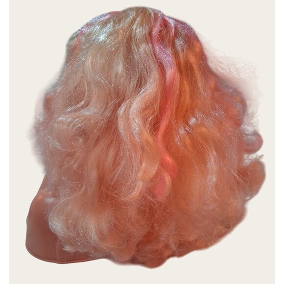 Barbie Blonde Styling Doll Head With Makeup Glittery Top RARE - Picture 5 of 12